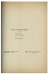 Moe Howard's Personally Owned Script for The Three Stooges 1944 Film ''Idle Roomers''